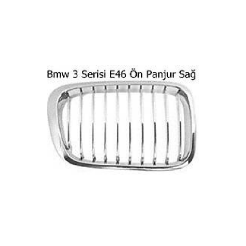 Bmw 3 Serisi E46 Ön Panjur Takım Eski Model Krom Siyah