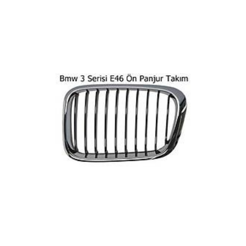 Bmw 3 Serisi E46 Ön Panjur Yeni Model Krom Sol